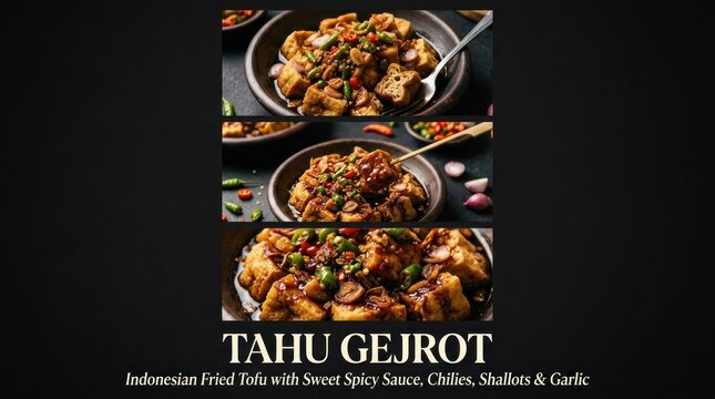 Delicious Tahu Gejrot - Indonesian Fried Tofu with Spicy Sauce.