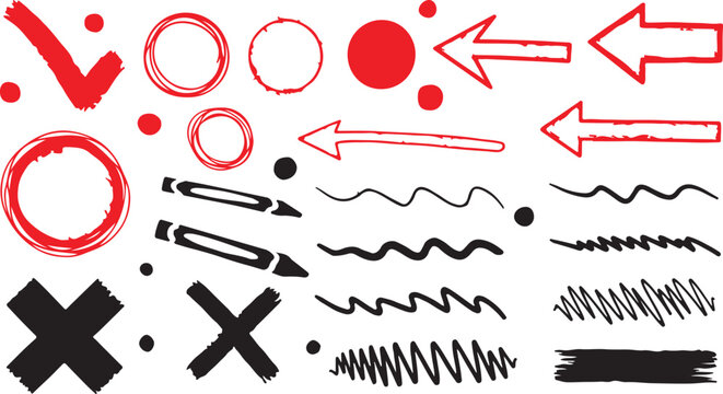 Arrow Icons Collection. Directional Arrows Set linear icon set: straight arrow, curved arrow, diagonal arrow, circular arrow, split arrow, double-headed arrow