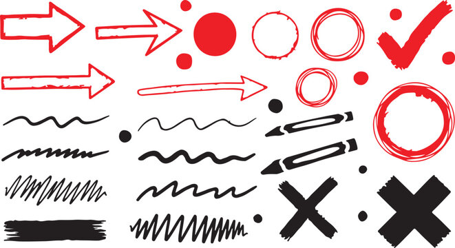 Arrow Icons Collection. Directional Arrows Set linear icon set: straight arrow, curved arrow, diagonal arrow, circular arrow, split arrow, double-headed arrow