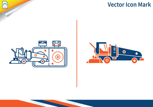 Ice resurfacer machine for cleaning and smoothing ice rinks concept.