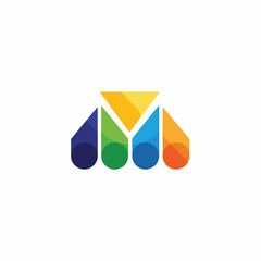 Fototapeta premium A colorful logo with four teardrop shapes