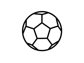 Naklejka premium サッカーボール シンプル 黒