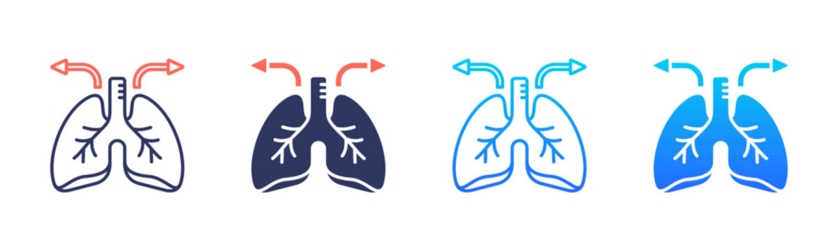 Respiratory Rate Icon Pack In Multiple Styles