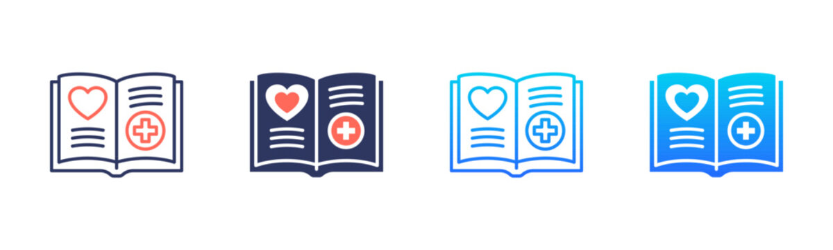 Health Education icon set multiple style collection