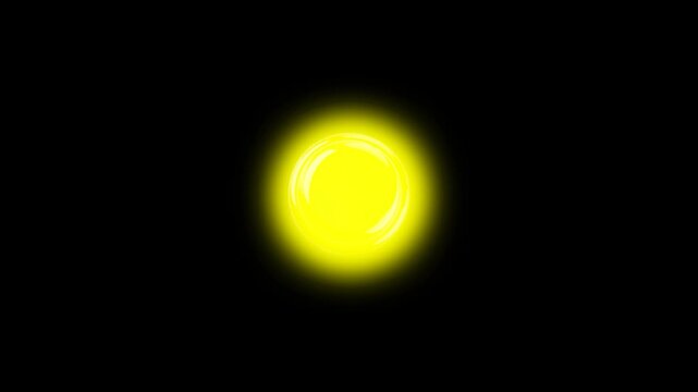 Glossy Quiz Buzzer Animation on Black Background