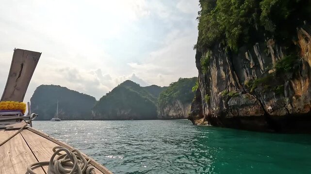 Boat trip to a tropical island in Thailand - Koh Hong