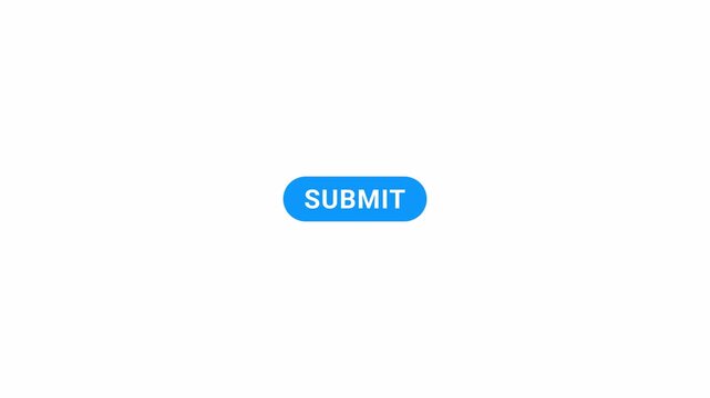 Submit Button Animation with Transparent Background, Clean User Interface Submit Call To Action Motion Graphic in 4K.