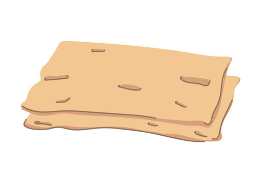Iran's national bread, Nan Sangak, with sesame seeds. A new illustration of the Persian flatbread.