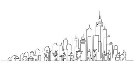 Fototapeta premium New York City Skyline Urban Landscape.