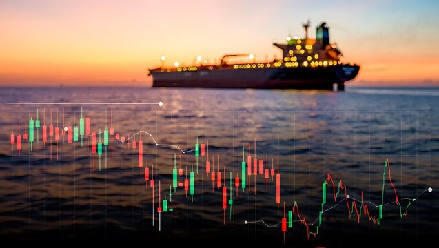 Oil and gas price volatility illustrated through financial charts, global supply demand dynamics, energy market trends, trading analysis, and economic forecasting in modern industry concept.