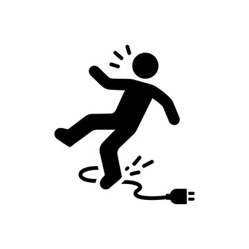 Electrical Cord Tripping Hazard Icon
