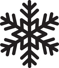 Obraz premium Snowflake icon representing winter cold and frost.