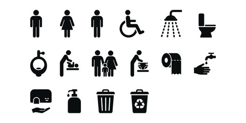 Public Facility and Accessibility Icons Set Vector © Spdesignstock