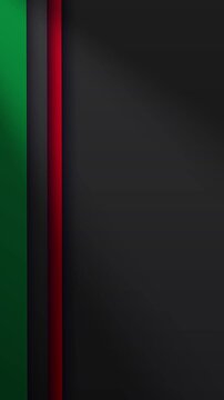Looping abstract vertical background of UNIA colors, The Pan-African theme background video