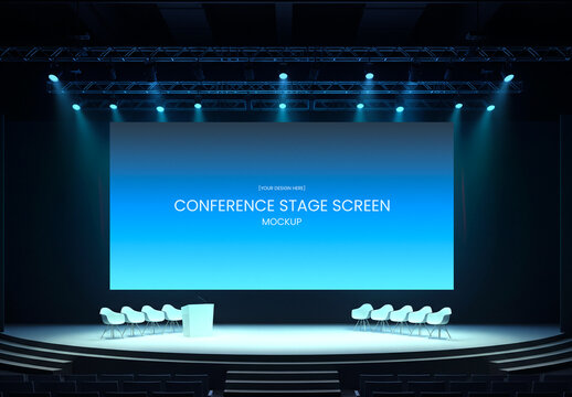 Conference Stage Screen Mockup