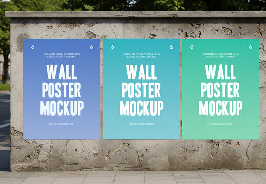 Wall Poster Mockup Set
