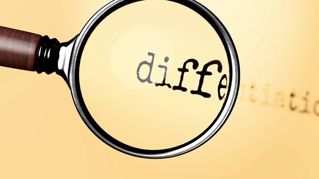 Differentiation under close examination. Focusing on Differentiation, analyzing it, taking a closer look. Concentrating on Differentiation, reviewing it, searching for answers