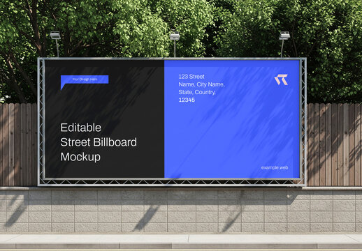 Street Billboard Mockup