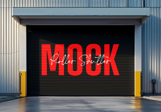 Roller Shutter Door Mockup