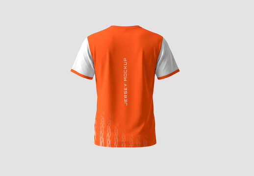 Back View T-Shirt Jersey Mockup