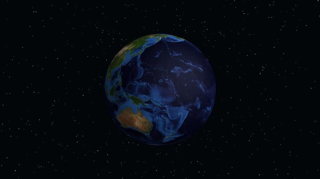 Earth Zoom Animation Focusing on Kirkuk Iraq with Geographic Coordinates