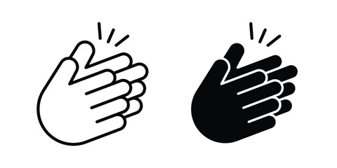 Fototapeta premium Clap hands icon design Illustration set for Projects