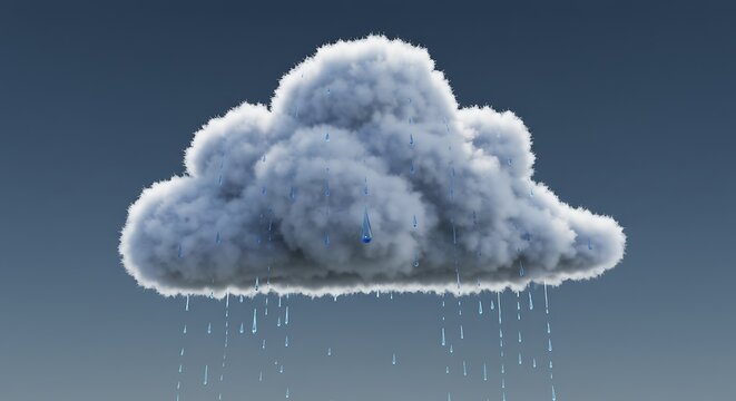 Hyperrealistic Raincloud Render: Digital Downpour