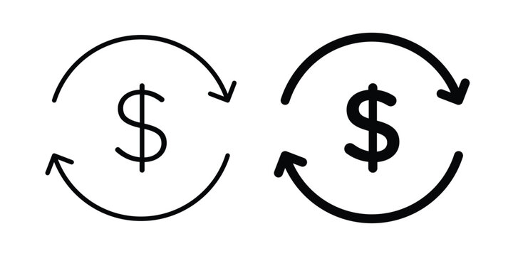 Currency exchange icon design Illustration set for Projects