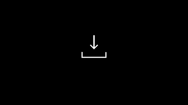 Downloading file icon animation. download arrow moving down animation. 