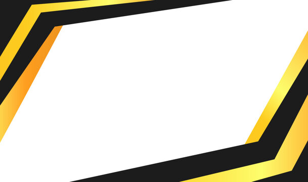 Black gold geometric frame on white background for sophisticated designs in invitations, branding, packaging, and luxury themed graphics. Ideal for elegant visual projects.