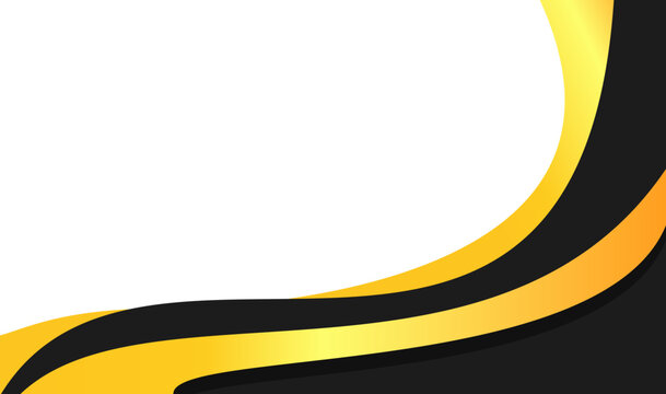 Black gold luxury curve on white background. Ideal for upscale invitations, branding, packaging, and product showcases.