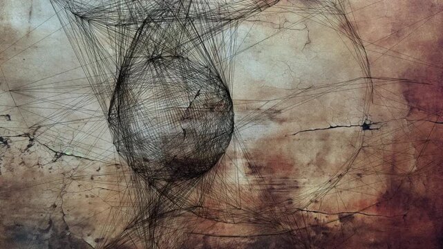 A complex geometric sphere hand-drawn on aged parchment. Ideal for book covers, history of science documentaries, and creative projects exploring alchemy or vintage tech.