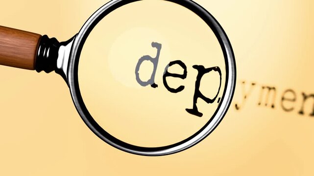 Deployment under close examination. Focusing on Deployment, analyzing it, taking a closer look. Concentrating on Deployment, reviewing it, searching for answers