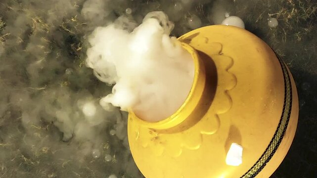 Close-up motion of low-lying dry fog flowing for grand entry effect. Perfect for wedding films, stage reveals, event promos, and cinematic atmosphere overlays.