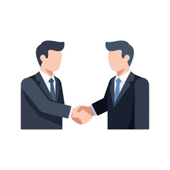 Fototapeta premium Two professional businessmen shaking hands to finalize a successful business agreement