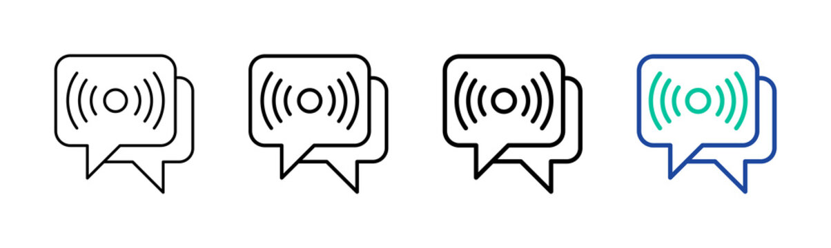 Live Chat Icon Collection Different Style Outline