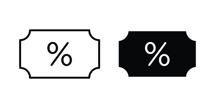 Promo code icon design Illustration set for Projects