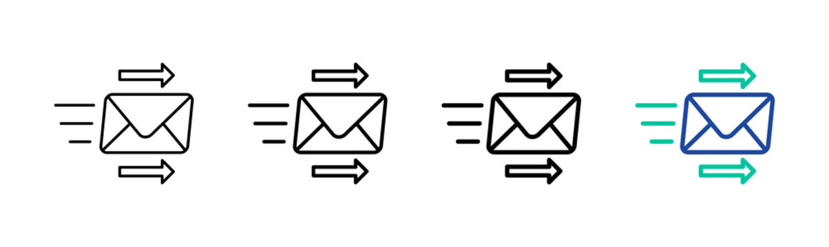 Send Message Icon Collection Different Style Outline