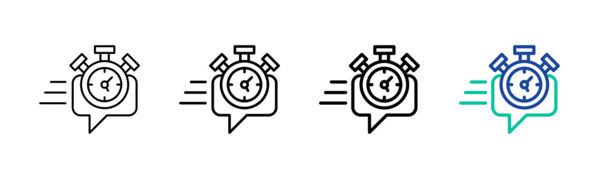 Quick Response Icon Collection Different Style Outline