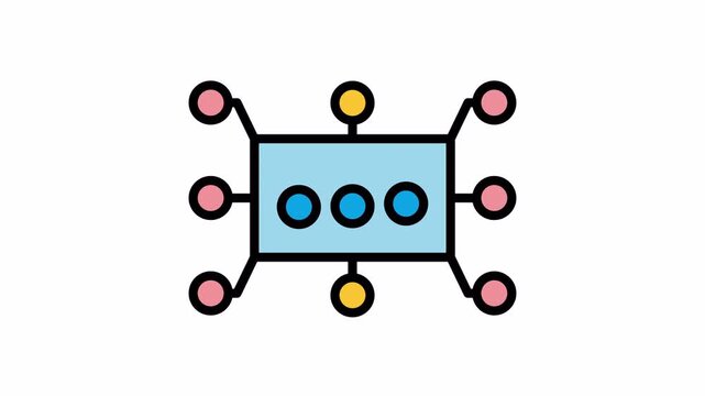 Network or connection icon suitable for technology concepts, web design, social media platforms, communication systems, networking strategies, digital marketing projects.