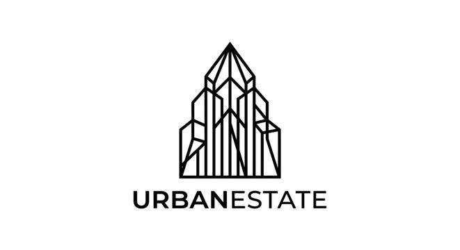 Professional building logo for property developers, real estate agencies, and construction companies.