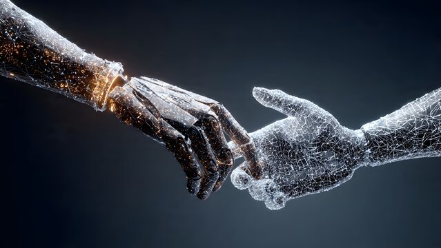 Isolated macro of a hand holding a brush splashing into blue liquid with a clear water drop and frozen bubbles at 1000fps against a black abstract background