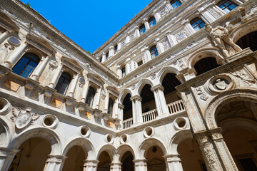 Fototapeta premium Grand staircases in the Doge's Palace in Venice, Italy.