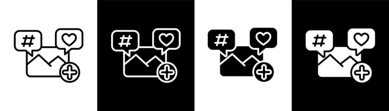 post white icon set design