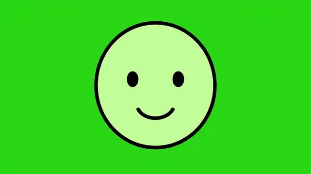 Animated Smiley Face Waving Hand Gesture.