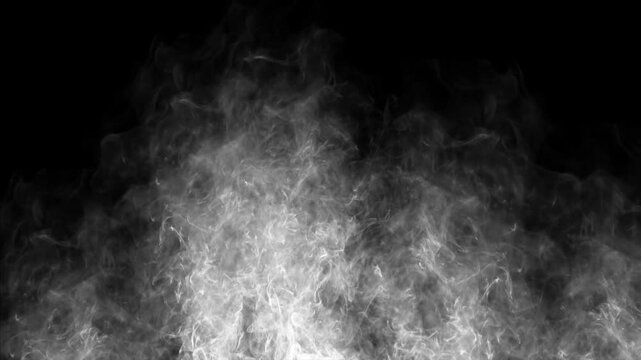 a loop of smoke or steam wall constantly rising