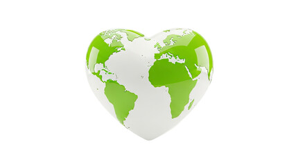 Obraz premium Heart-shaped Earth Icon
