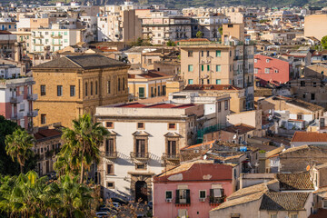 Obraz premium Views of Palermo historic city architecture and urban life - Palermo, Sicily, Italy – November 14, 2025