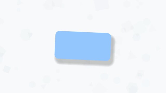 Blank 3D Blue Rounded Rectangle Button UI Element