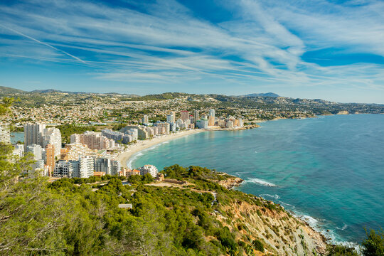 Calpe (Calp), Spain. Penon de Ifach natural park view